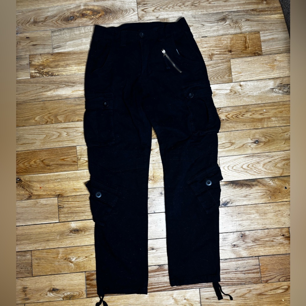 Women’s Black Cargo Jogger Pants Utility Pocket Streetwear